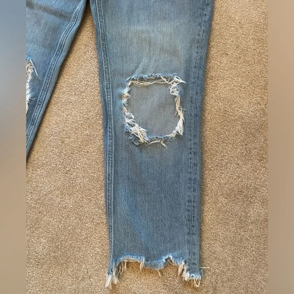 FREE PEOPLE Maggie Mid-Rise Straight-Leg Jeans Sz 28 - Picture 7 of 8